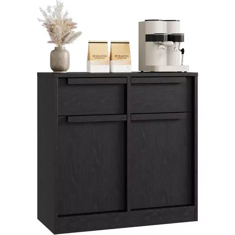 Sideboard Buffet Cabinet with 4 Drawers and Storage Compartments