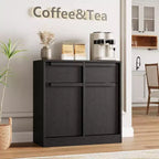 Sideboard Buffet Cabinet with 4 Drawers and Storage Compartments