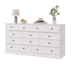 12-Drawer Wood Dresser with TV Stand Top