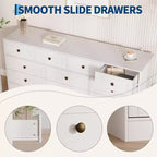 12-Drawer Wood Dresser with TV Stand Top