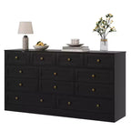 12-Drawer Wood Dresser with TV Stand Top