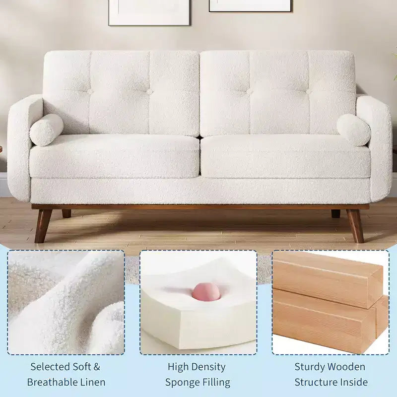 2-Seater Upholstered Sofa for Living Room