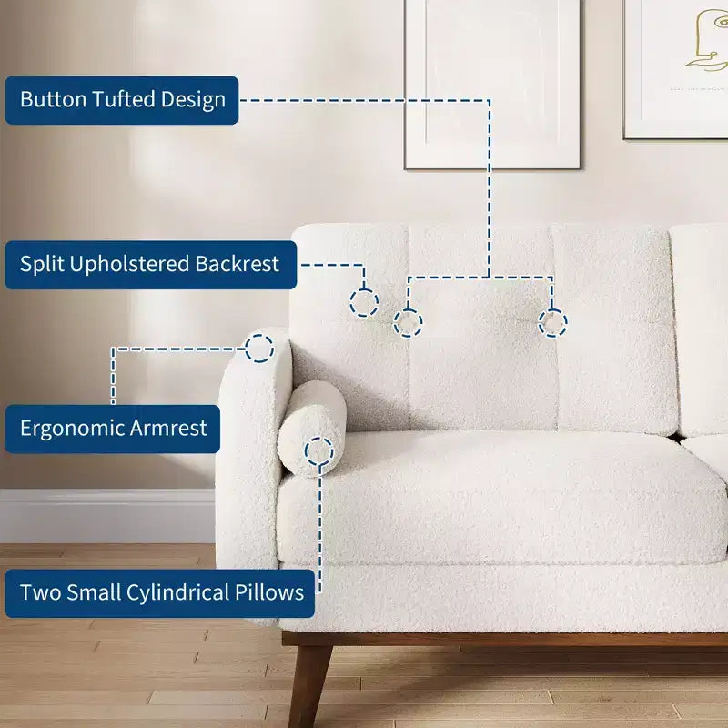 2-Seater Upholstered Sofa for Living Room
