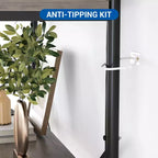 5-Tier Bookshelf with Metal Frame