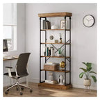 5-Tier Bookshelf with Metal Frame