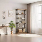 5-Tier Bookshelf with Metal Frame