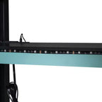 Full Size Loft Bed with Desk, Wardrobe, USB Port and LED Light