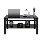 Glass Lift Top Coffee Table with Metal Frame