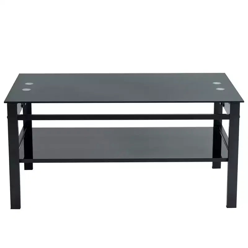 Glass Lift Top Coffee Table with Metal Frame