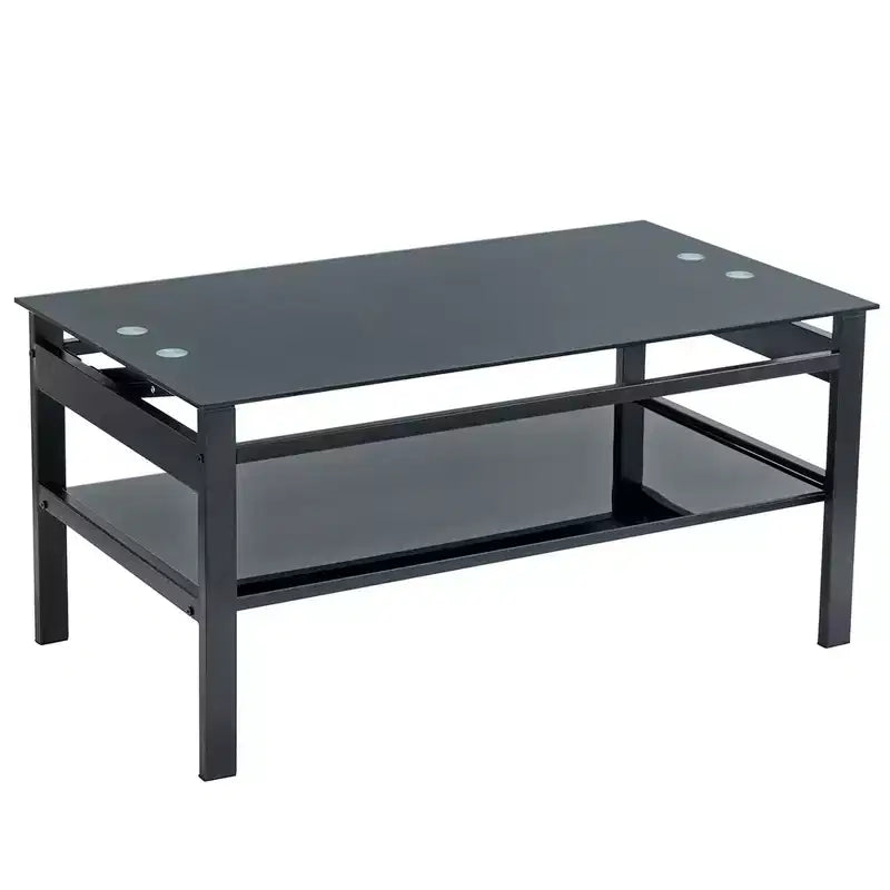 Glass Lift Top Coffee Table with Metal Frame