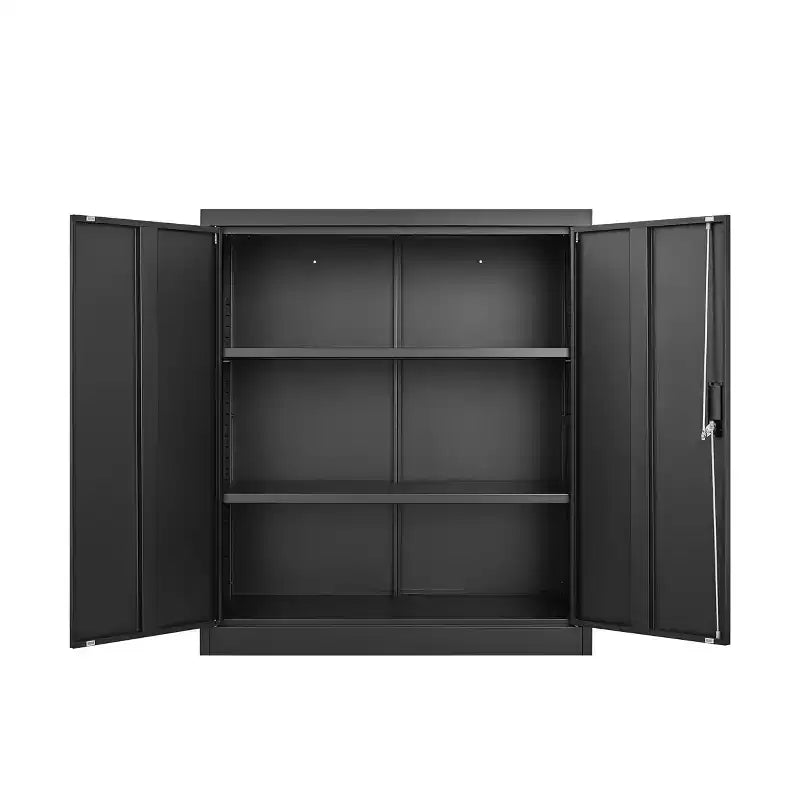 Metal Storage Cabinet with Locking Doors and Adjustable Shelves for Home, Office, School and Garage
