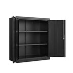 Metal Storage Cabinet with Locking Doors and Adjustable Shelves for Home, Office, School and Garage