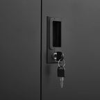 Metal Storage Cabinet with Locking Doors and Adjustable Shelves for Home, Office, School and Garage