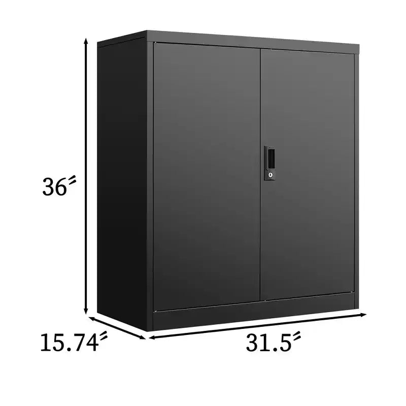 Metal Storage Cabinet with Locking Doors and Adjustable Shelves for Home, Office, School and Garage