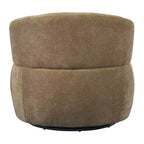 Swivel Barrel Accent Chair with Wood Frame and Metal Legs