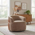 GDFStudio Winnie Modern Swivel Accent Chair with Wood Frame and Metal Legs