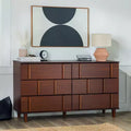 Solid Wood 6-Drawer Double Dresser