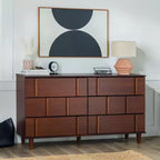 Solid Wood 6-Drawer Double Dresser