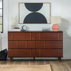 Solid Wood 6-Drawer Double Dresser