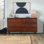Solid Wood 6-Drawer Double Dresser