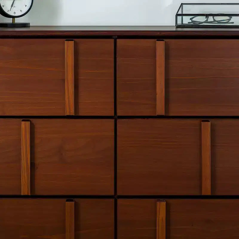 Solid Wood 6-Drawer Double Dresser