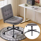 Chaise de bureau sans accoudoirs rembourrée avec roulettes