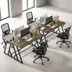 55 Inch Industrial Writing Desk with Z-Shaped Metal Frame