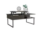 Lift Top Coffee Table with Storage Shelf, Black