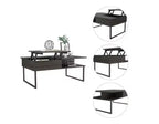 Lift Top Coffee Table with Storage Shelf, Black