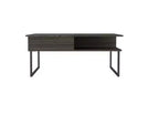 Lift Top Coffee Table with Storage Shelf, Black