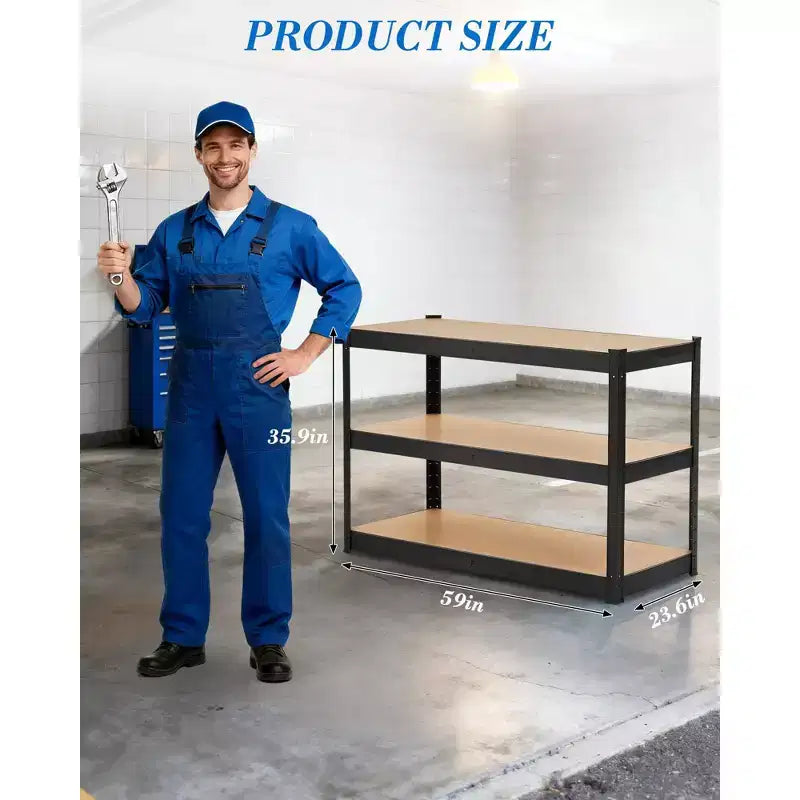 Adjustable Metal Storage Shelves with Multiple Tiers