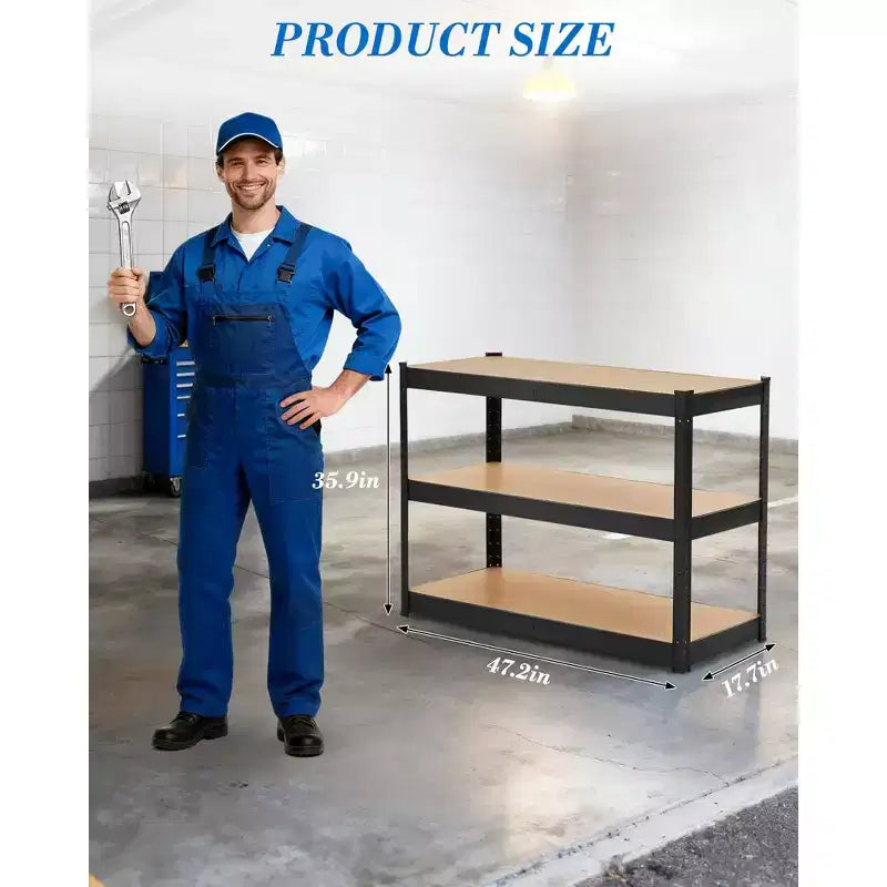 Adjustable Metal Storage Shelves with Multiple Tiers
