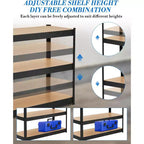 Adjustable Metal Storage Shelves with Multiple Tiers