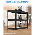 Adjustable Metal Storage Shelves with Multiple Tiers