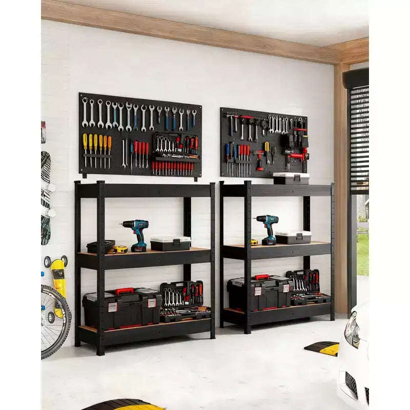 Adjustable Metal Storage Shelves with Multiple Tiers