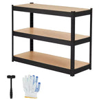 3 Tier Heavy Duty Adjustable Metal Storage Shelves, Freestanding Organizer Garage Shelving Unit for Basement Warehouse Pantry