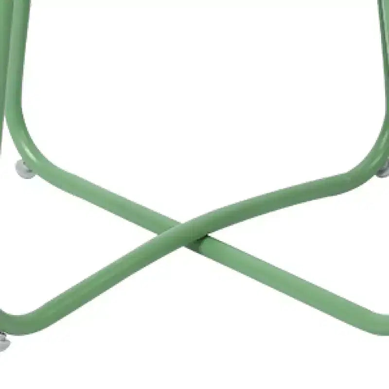 Small Round Metal Outdoor Side Table with Weatherproof Powder Coat Finish, Green