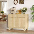 Fluted Sideboard Buffet Cabinet with Adjustable Shelf and Drawer