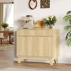 Fluted Sideboard Buffet Cabinet with Adjustable Shelf and Drawer