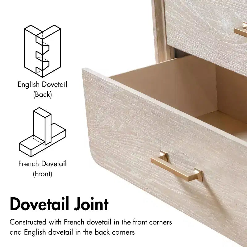 7-Drawer Dresser with Oak Finish