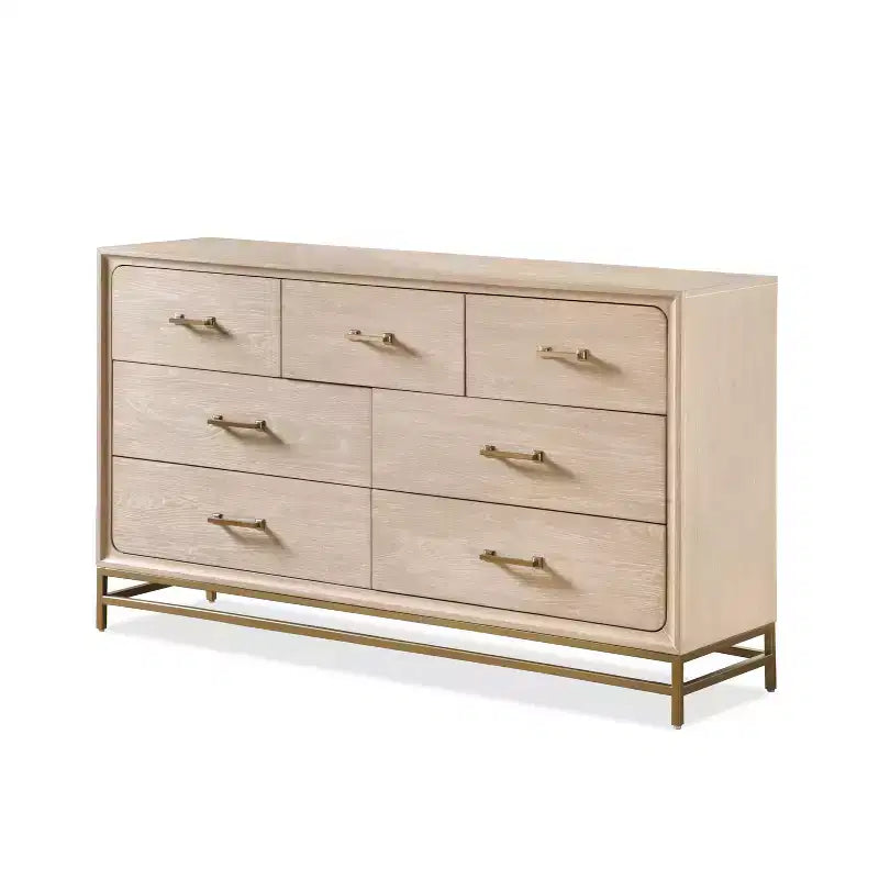 7-Drawer Dresser with Oak Finish