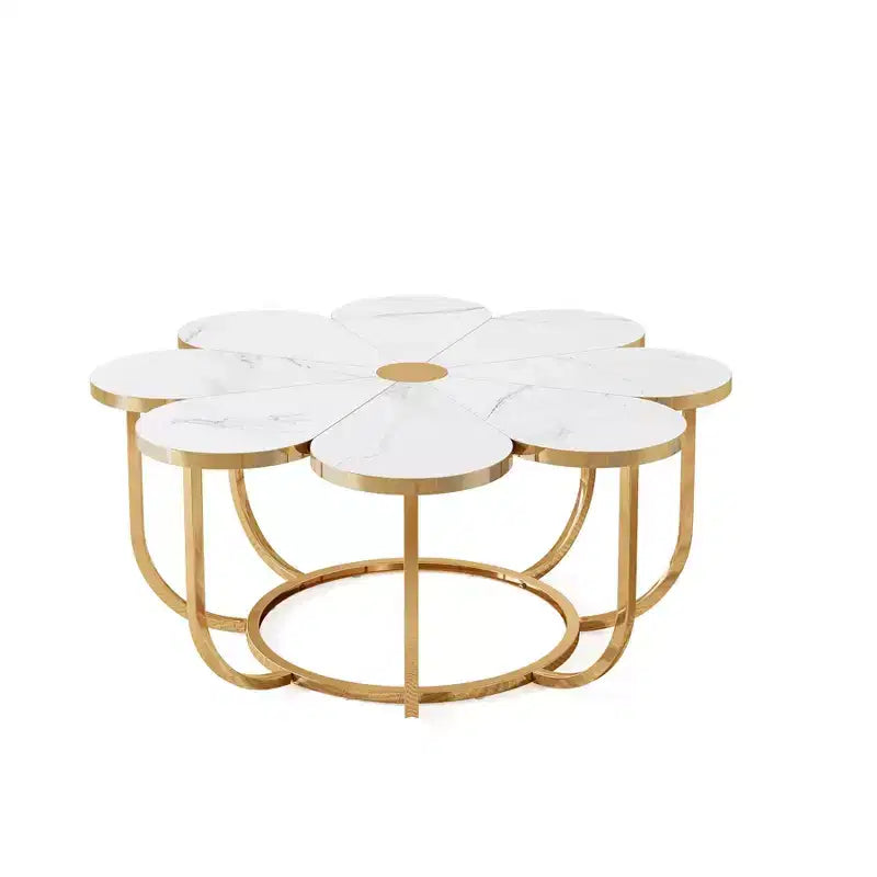 Lantine Modern 39.4-Inch Flower-Shaped Coffee Table