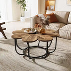 Round Petal Coffee Table, 39.4 Inch
