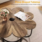 Round Petal Coffee Table, 39.4 Inch