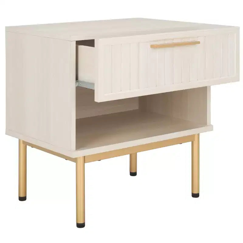 1 Drawer Nightstand with Open Shelf