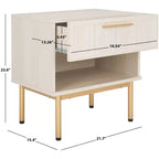 1 Drawer Nightstand with Open Shelf