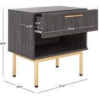 1 Drawer Nightstand with Open Shelf