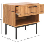 1 Drawer Nightstand with Open Shelf