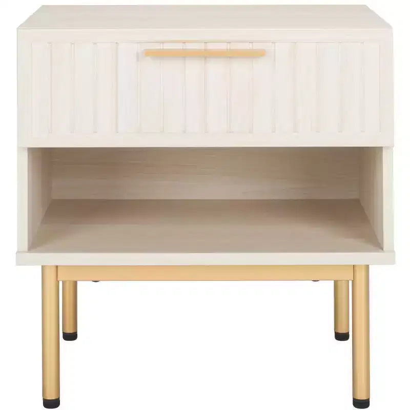 1 Drawer Nightstand with Open Shelf