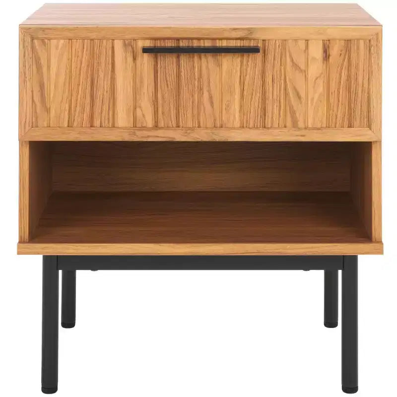 1 Drawer Nightstand with Open Shelf